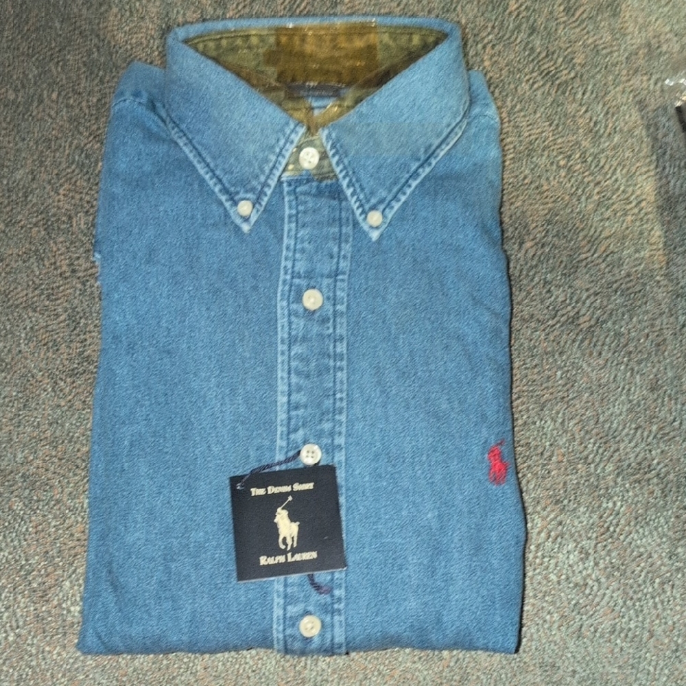 Ralph Lauren Classic Blue Button Down Shirt